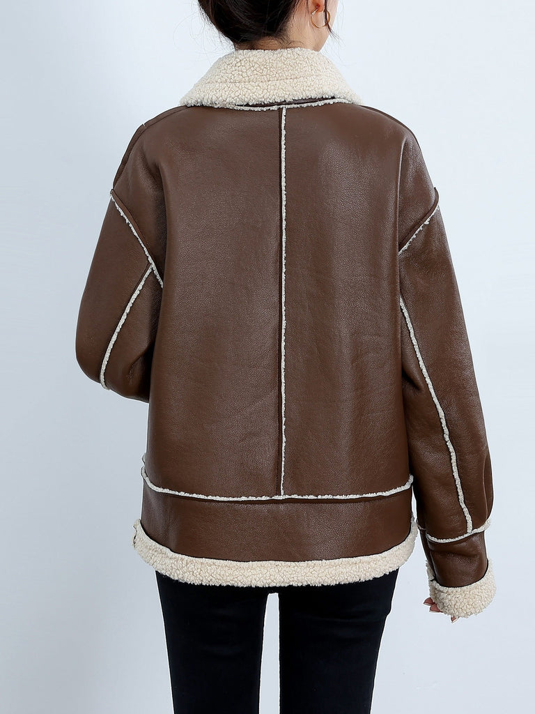 WW | Flauschige Lederjacke