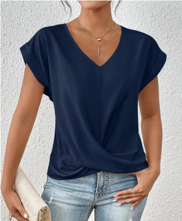 W&W Mode Damen-T-Shirt – Unregelmäßiger Schnitt