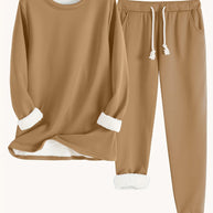 WW | Stilvolle Winter Casual Thermische Sweatshirt- und Jogginghose-Set für Frauen