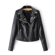 WW - Revers Reißverschluss Slim Fit Lederjacke