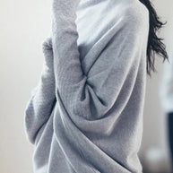 WW | Asymmetrisch Drapierter Pullover