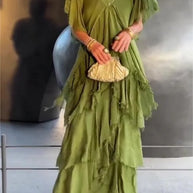 WW | Elegantes Maxikleid mit Tiefem Ausschnitt
