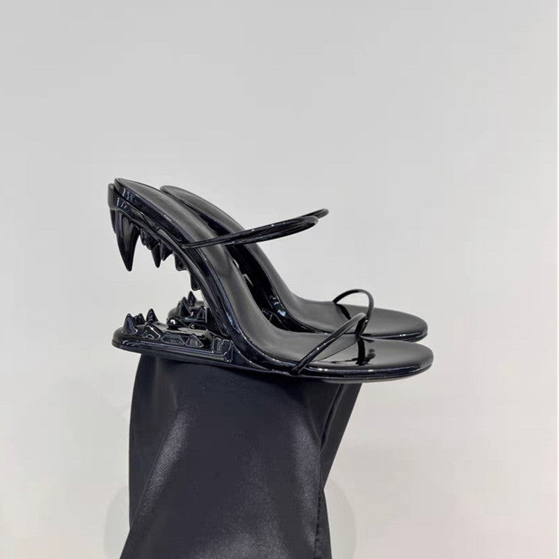 WW | Metall Hochhackige Fang Sandalen