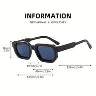 WW | Neue Retro Sonnenbrille Mit Quadratem Rahmen Für Herren