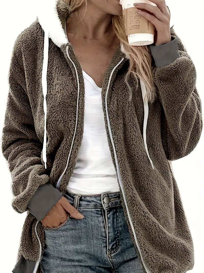 WW | Oversized Teddyjacke für Damen | Warme und stilvolle Winterjacke