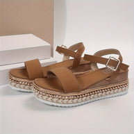 WW | Elegante Damen Schnalle Komfort Plattform Sandalen