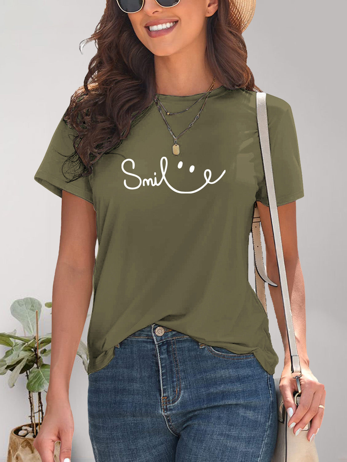 WW | Smile Rundhals Kurzarm T-Shirt