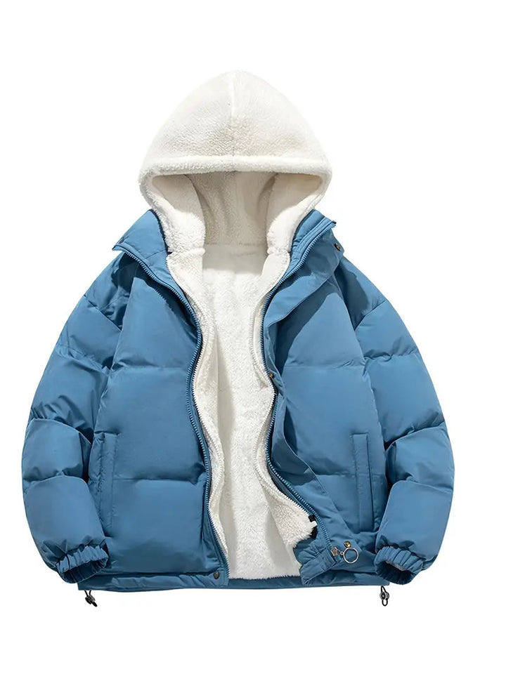 W&W Mode | Langärmelige Vlies Kapuze Jacke mit Taschen