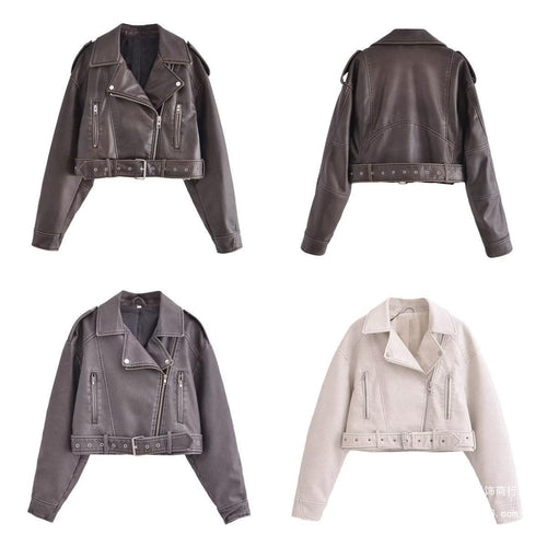 WW | Waschbare, Farbverlaufende Lederjacke Für Damen*