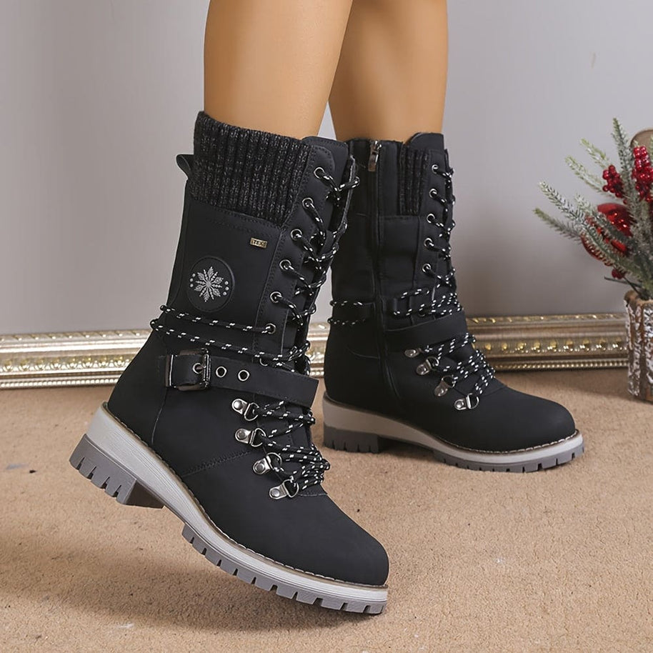 W&W - Elegante Gestrickte Thermo-Stiefel