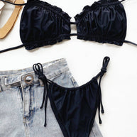 WW | Rüschentrill Halterneck Bikini Set