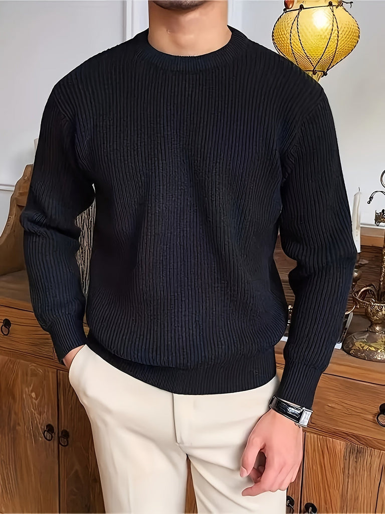 WW | Lässig Herrenpullover Mit Rundhalsausschnitt