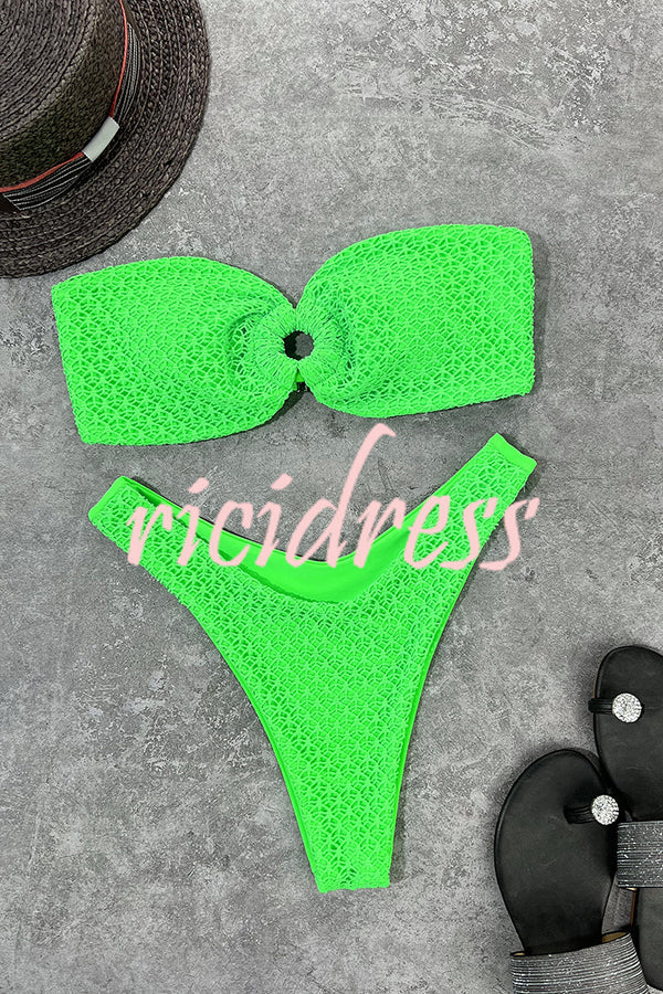 WW Bandeau-Bikini mit Ringausschnitt