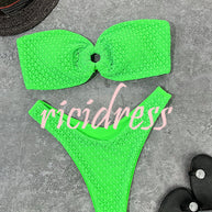 WW Bandeau-Bikini mit Ringausschnitt