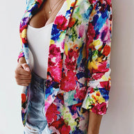 WW | Freie und Echte Florale Revers Freizeitanzug Blazer