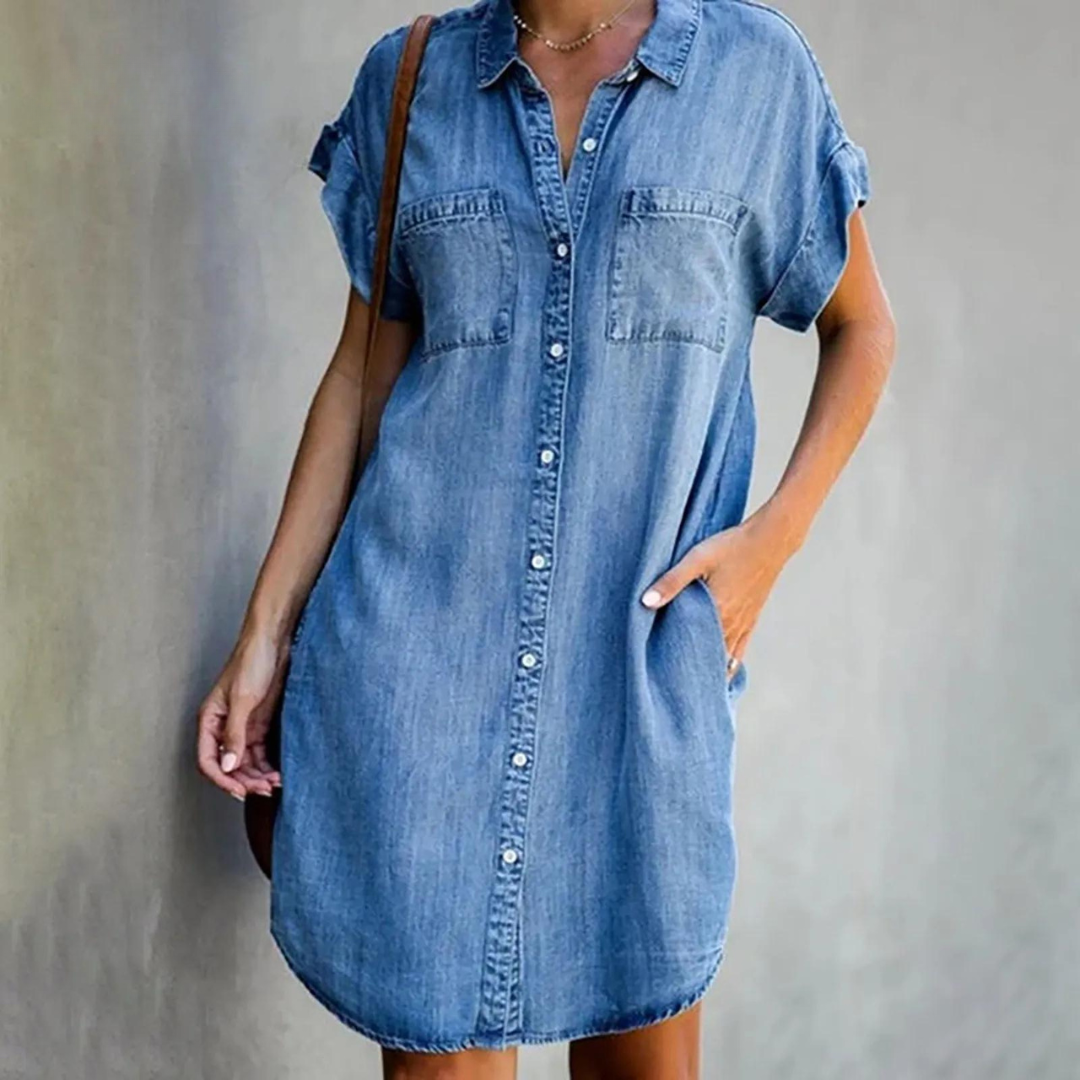 W&W Mode | Elegantes Denim Kleid