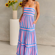 Gestreiftes Maxikleid