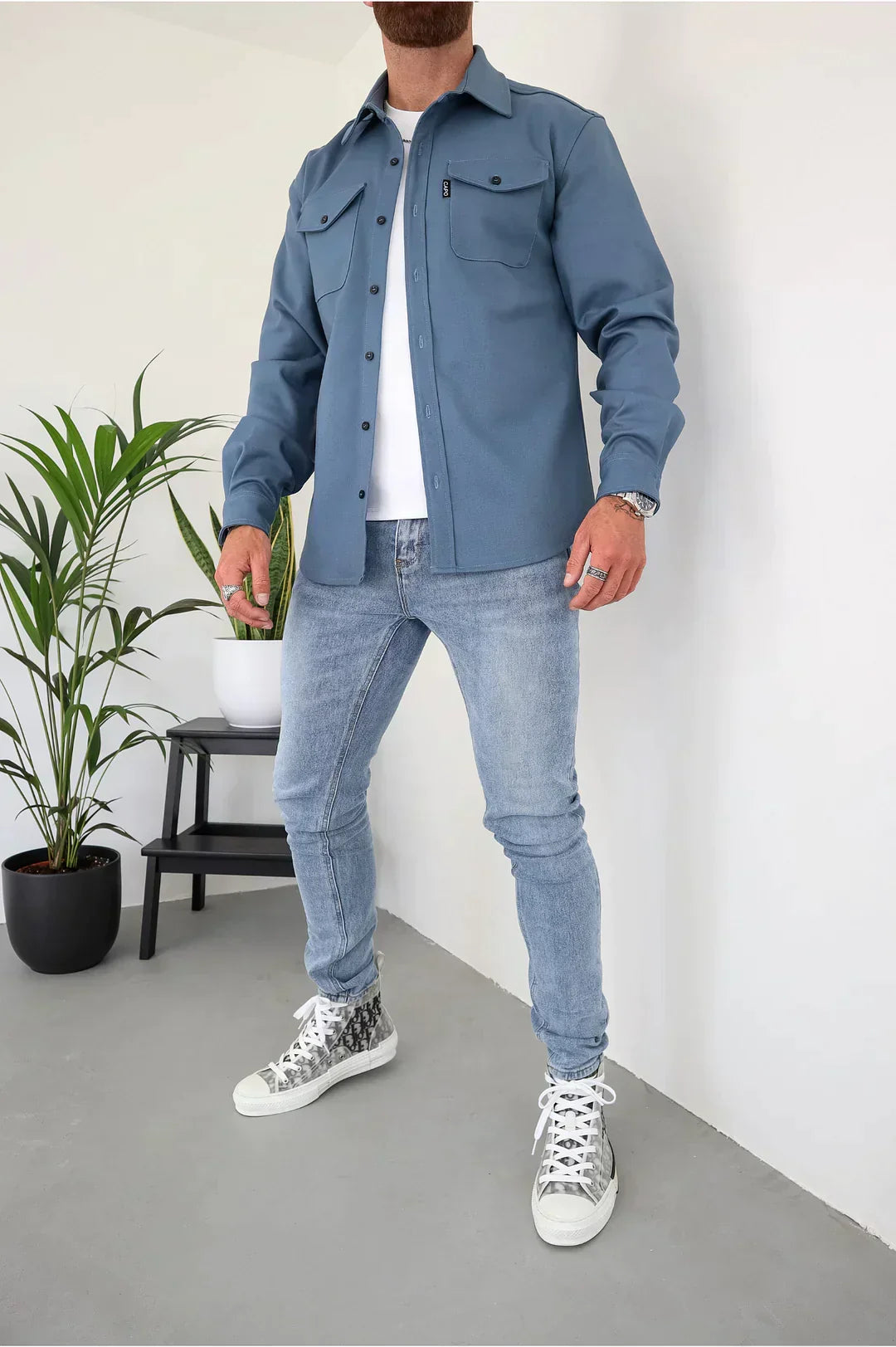 W&W Mode | Premium-Jacke mit Knopfverschluss für Herren | Stylische und bequeme Jacke