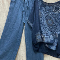 WW | Zweiteiliges Set mit Losem Bohemian-Druck