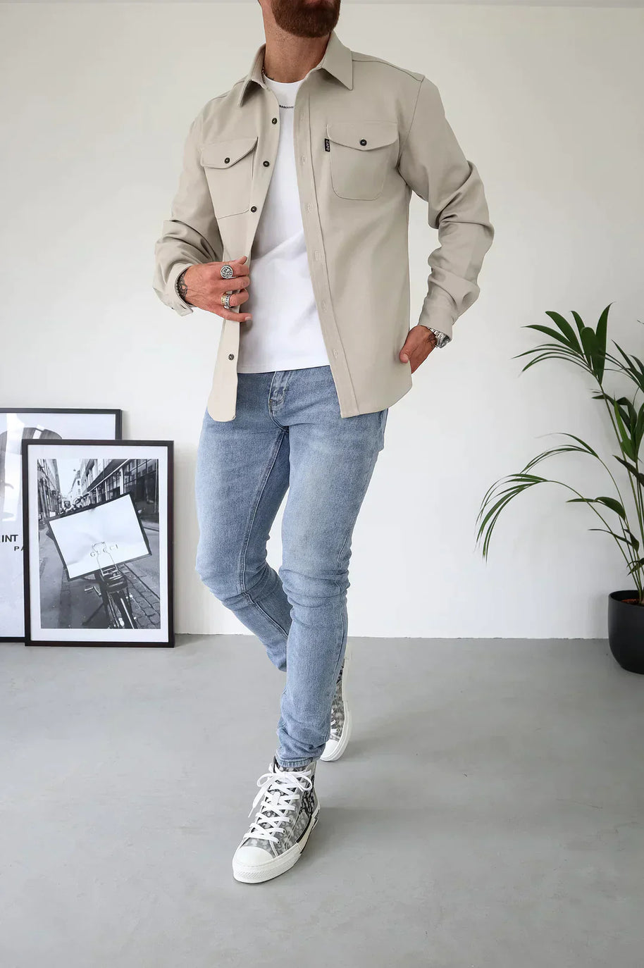 WW | Premium-Jacke mit Knopfverschluss für Herren | Stylische und bequeme Jacke