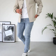 WW | Premium-Jacke mit Knopfverschluss für Herren | Stylische und bequeme Jacke