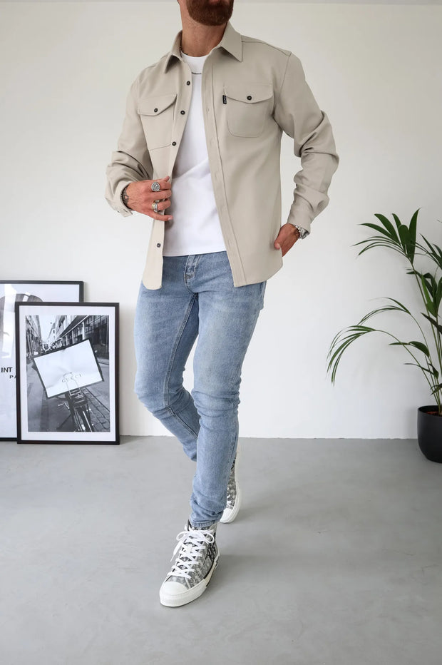 WW | Herrenjacke mit Kragen und Knopfleiste
