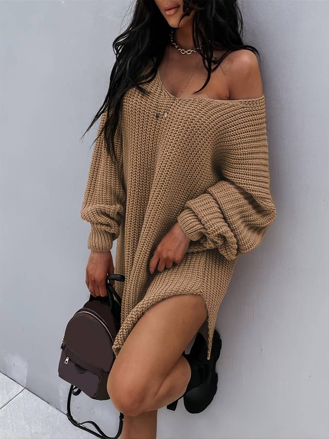 WW - Übergroßes Strickkleid