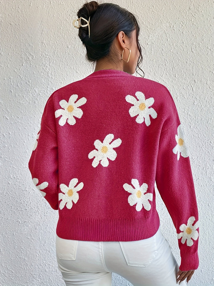 W&W Mode | mit Blumenmuster und langen Ärmeln Für Frauen