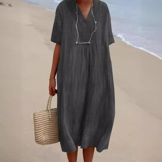 WW | Sommerkleid Aus Baumwolle Und Leinen