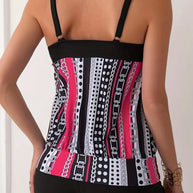 WW | Gestreifter Tankini mit Druck
