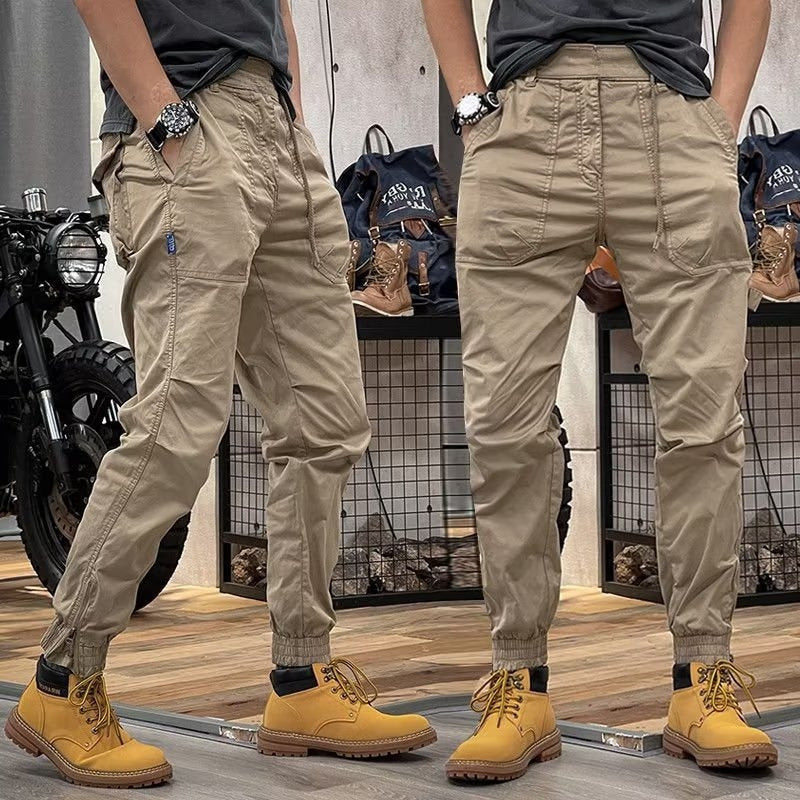 WW | Retro Herren Latzhose Mit Mehreren Taschen Und Elastischer Taille
