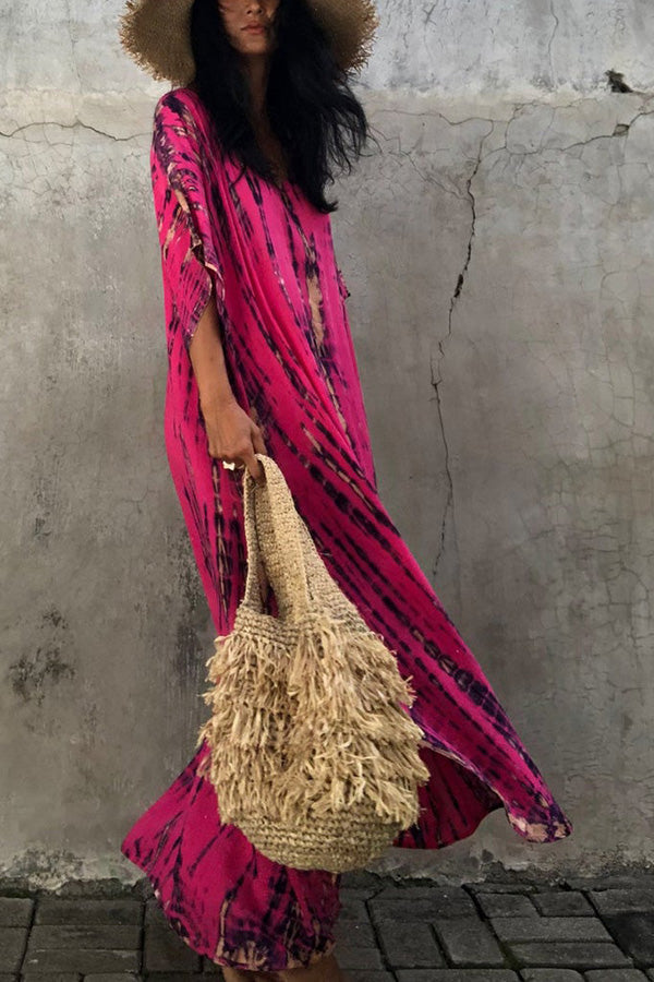 W&W Mode Freely – Lockeres Überwurfkleid im Batik-Boho-Stil