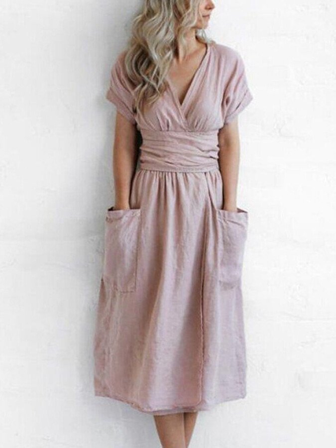 W&W Mode | Fließendes Leinenkleid