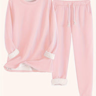 WW | Stilvolle Winter Casual Thermische Sweatshirt- und Jogginghose-Set für Frauen