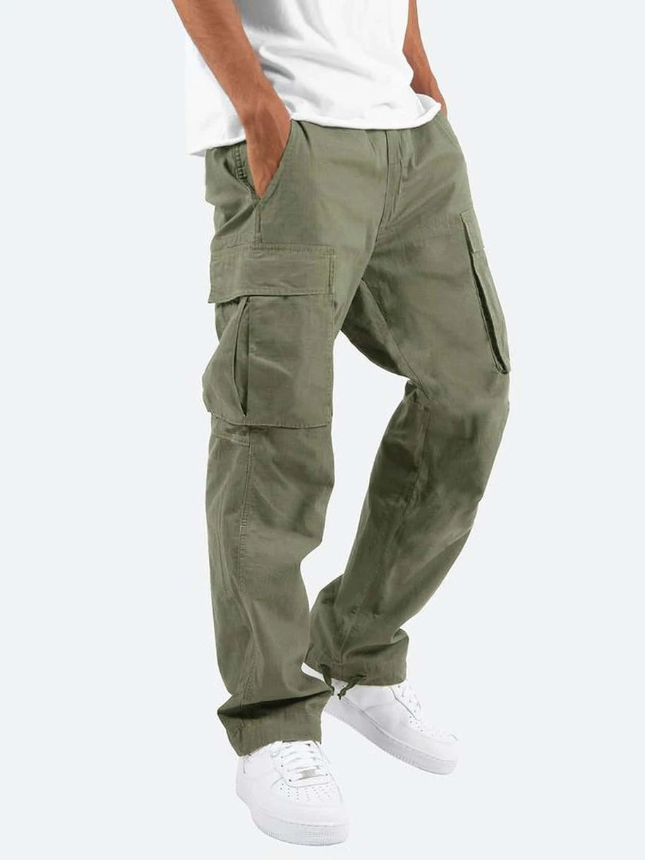 WW | Bequeme Herren Arbeitsbekleidungs Hose Mit Verstellbarem Bund Und Vielen Taschen