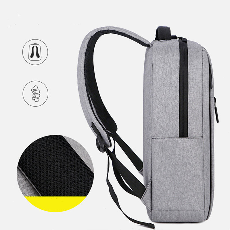 WW | Geschäftlicher Laptop Rucksack Mit Usb Ladeanschluss Und Wasserdicht
