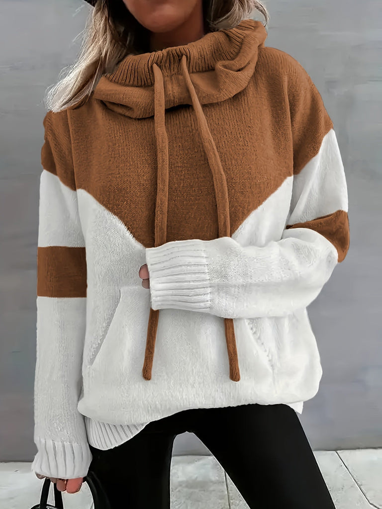 Wolff | Colorblock-Kapuzenpullover Mit Tasche Für Herbst Für Frauen