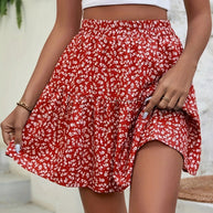 WW | Blumenprint Hohe Taille Minirock