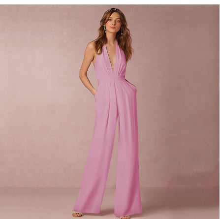 WW | Ärmelloser Halterneck Jumpsuit