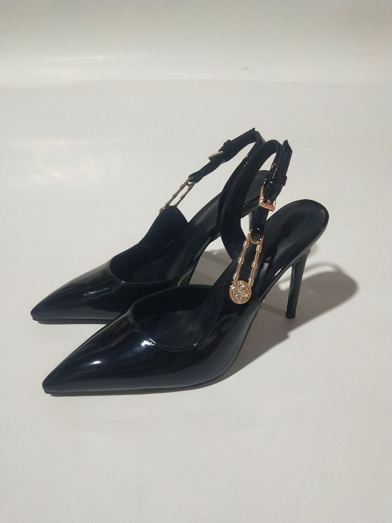 WW | Damen Rhinestone Spitzeblatt Riemen Dekorative Absatzschuhe