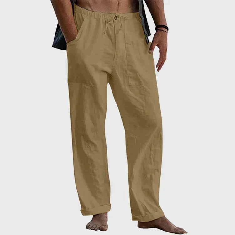 W&W Mode | Lässige Leinenhose mit Kordelzug