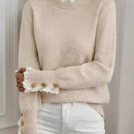 WW | Bequemer & Eleganter Pullover mit Knopfverschluss