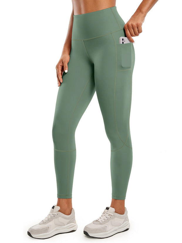 WW | Schnell Trocknende Damen Yogalegging Mit Hohem Bund Und Tasche