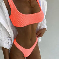 Geripptes Bikini-Set