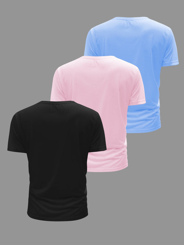 WW | 3 Pack Herren Lässig Kurzarm T-shirts