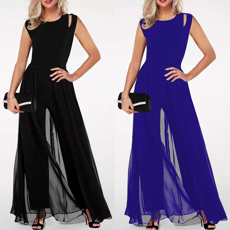 WW | Einfarbiger Damen Jumpsuit Aus Milchseide