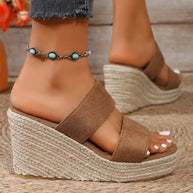 bequeme Sandalen mit hohem Absatz