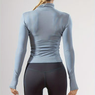 WW | Rundhalsausschnitt Langärmelig Sportjacke mit Reissverschluss