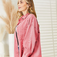 WW | Zerrissene Rohsaum-Denimjacke