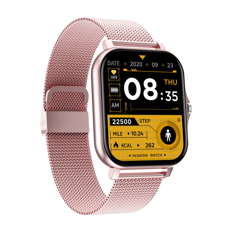 Smartwatch mit 1,69-Zoll-Touchdisplay, Schrittzähler und Herzfrequenzmessung
